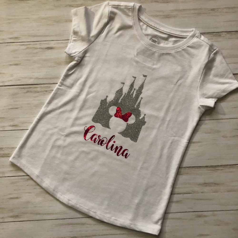 Cinderella castle with Minnie custom shirt